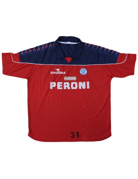 MAGLIA  STAFF NAPOLI DIADORA ROSSA 2000/2001