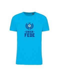 T-shirt azzurra unica fede