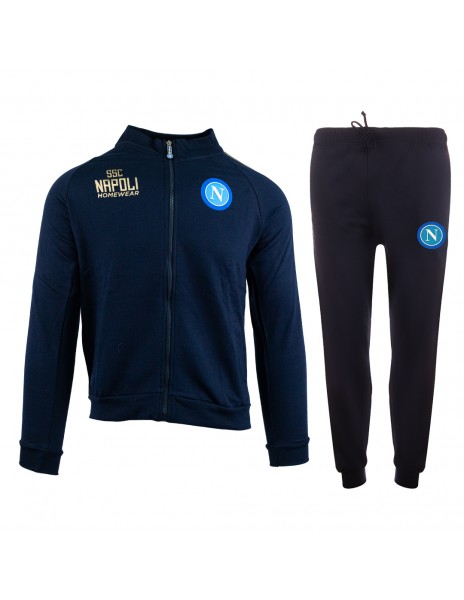 SSC Napoli Junior Hooded Blue Fleece...