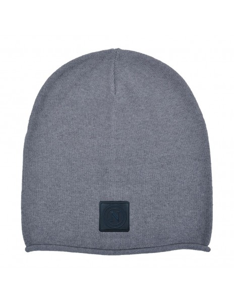 SSC Napoli Gray Wool Hat with Leather...