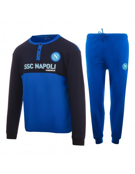 pigiama blu royal interlock ssc napoli